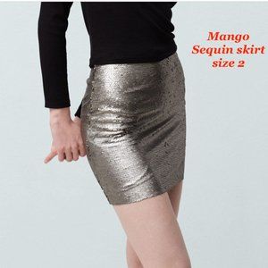 Mango Sequin Skirt - NWT - size 2